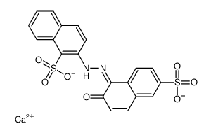 calcium 2-[(2-hydroxy-6-sulphonato-1-naphthyl)azo]naphthalenesulphonate结构式
