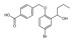 4-[[4-bromo-2-(1-hydroxybutyl)phenoxy]methyl]benzoic acid结构式