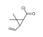 Cyclopropanecarbonyl chloride, 3-ethenyl-2,2-dimethyl-, (1R,3R)- (9CI) Structure