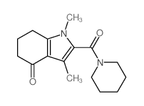 1,3-dimethyl-2-(piperidine-1-carbonyl)-6,7-dihydro-5H-indol-4-one structure