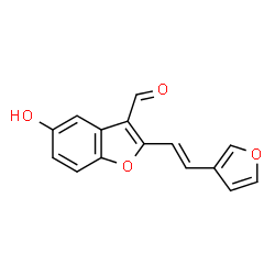 2-[2-(3-FURYL)VINYL]-5-HYDROXY-1-BENZOFURAN-3-CARBALDEHYDE结构式