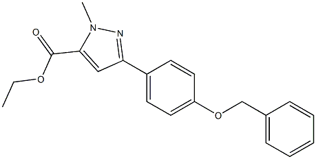 ethyl 3-(4-(benzyloxy)phenyl)-1-methyl-1H-pyrazole-5-carboxylate Structure