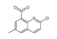 2-chloro-6-methyl-8-nitro-quinoline结构式