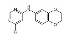6-Chloro-N-(2,3-dihydrobenzo[b][1,4]dioxin-6-yl)pyrimidin-4-amine结构式