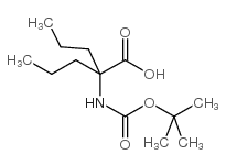 2-[(叔丁氧羰基)氨基]-2-丙基戊酸结构式