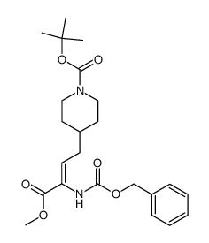 tert-butyl (Z)-4-(3-(((benzyloxy)carbonyl)amino)-4-methoxy-4-oxobut-2-en-1-yl)piperidine-1-carboxylate结构式