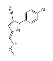 2-(4-chlorophenyl)-5-[(methoxyamino)methylidene]pyrrole-3-carbonitrile结构式