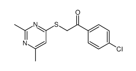 4'-chloro-ω-(4-(2,6-dimethylpyrimidinyl)thio)-acetophenone结构式