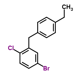 4-Bromo-1-chloro-2-(4-ethylbenzyl)benzene结构式