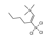 (E)-1-trimethylsilyl-2-trichlorosilyl-1-hexene Structure