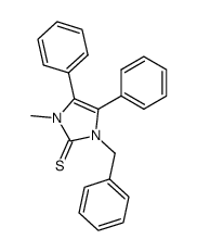 1-Benzyl-3-methyl-4,5-diphenyl-1,3-dihydro-imidazole-2-thione Structure