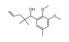 1-(2,3-dimethoxy-5-methylphenyl)-2,2-dimethylpent-4-en-1-ol结构式