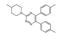 5,6-bis(4-methylphenyl)-3-(4-methylpiperidin-1-yl)-1,2,4-triazine结构式