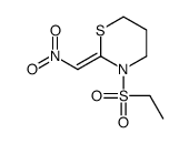 3-ethylsulfonyl-2-(nitromethylidene)-1,3-thiazinane Structure
