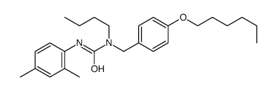 1-butyl-3-(2,4-dimethylphenyl)-1-[(4-hexoxyphenyl)methyl]urea结构式