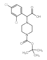 2-(4-Boc-piperazinyl)-α-(2,4-dichloro-phenyl)acetic acid Structure