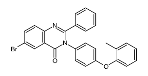 6-bromo-3-[4-(2-methylphenoxy)phenyl]-2-phenylquinazolin-4-one结构式