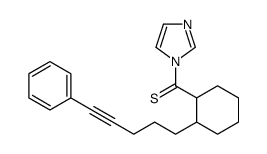 imidazol-1-yl-[2-(5-phenylpent-4-ynyl)cyclohexyl]methanethione Structure