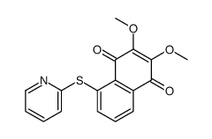 2,3-dimethoxy-5-pyridin-2-ylsulfanylnaphthalene-1,4-dione结构式