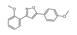 3-(2-methoxyphenyl)-5-(4-methoxyphenyl)-1,2-oxazole结构式