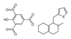 2-Methyl-1-thiophen-2-ylmethyl-1,2,3,4,5,6,7,8-octahydro-isoquinoline; compound with picric acid Structure