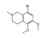 8-bromo-5,6-dimethoxy-2-methyl-3,4-dihydro-1H-isoquinoline结构式
