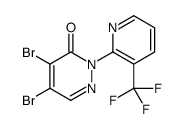 4,5-dibromo-2-[3-(trifluoromethyl)pyridin-2-yl]pyridazin-3-one Structure