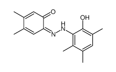 6-[(2-hydroxy-3,5,6-trimethylphenyl)hydrazinylidene]-3,4-dimethylcyclohexa-2,4-dien-1-one Structure