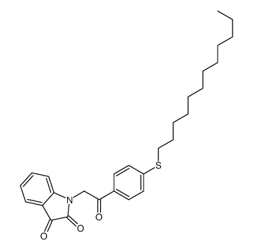 1-[2-(4-dodecylsulfanylphenyl)-2-oxoethyl]indole-2,3-dione结构式