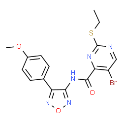 5-Bromo-2-(ethylsulfanyl)-N-[4-(4-methoxyphenyl)-1,2,5-oxadiazol-3-yl]-4-pyrimidinecarboxamide Structure