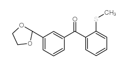 3'-(1,3-DIOXOLAN-2-YL)-2-THIOMETHYLBENZOPHENONE structure