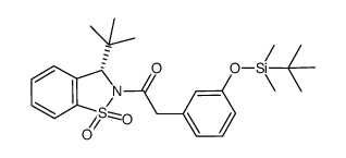 2-[3-(tert-butyldimethylsilanyloxy)phenyl]-1-(3-(S)-tert-butyl-1,1-dioxo-1,3-dihydro-1λ6-benzo[d]isothiazol-2-yl)-ethanone Structure