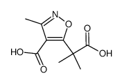 5-(1-carboxy-1-methyl-ethyl)-3-methyl-isoxazole-4-carboxylic acid Structure