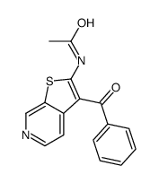 N-(3-benzoylthieno[2,3-c]pyridin-2-yl)acetamide结构式