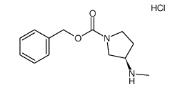 3-(Methylamino)-1-pyrrolidinecarboxylic acid benzyl ester结构式
