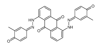 1,5-bis[2-(3-methyl-4-oxocyclohexa-2,5-dien-1-ylidene)hydrazinyl]anthracene-9,10-dione Structure