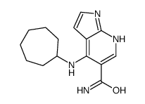 4-(cycloheptylamino)-1H-pyrrolo[2,3-b]pyridine-5-carboxamide结构式