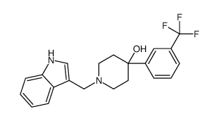 1-(1H-indol-3-ylmethyl)-4-[3-(trifluoromethyl)phenyl]piperidin-4-ol结构式