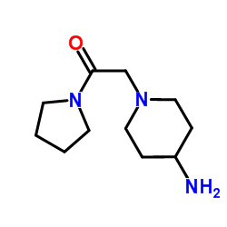 1-(2-oxo-2-pyrrolidin-1-ylethyl)piperidin-4-amine结构式