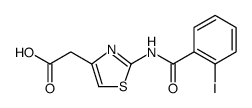 4-Thiazoleacetic acid, 2-[(2-iodobenzoyl)amino] Structure