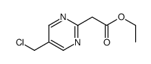 ethyl 2-[5-(chloromethyl)pyrimidin-2-yl]acetate结构式