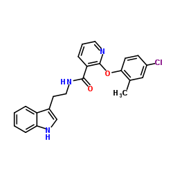 2-(4-Chloro-2-methylphenoxy)-N-[2-(1H-indol-3-yl)ethyl]nicotinamide结构式