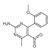 2-amino-(2-methoxyphenyl)-4-methyl-5-nitropyridine结构式