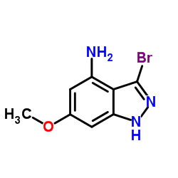 3-Bromo-6-methoxy-1H-indazol-4-amine structure