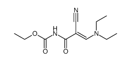 (2-cyano-3-diethylamino-acryloyl)-carbamic acid ethyl ester Structure