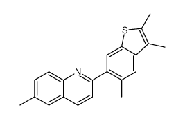 6-methyl-2-(2,3,5-trimethyl-benzo[b]thiophen-6-yl)-quinoline结构式