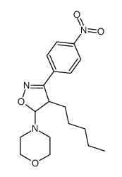 4-[3-(4-nitro-phenyl)-4-pentyl-4,5-dihydro-isoxazol-5-yl]-morpholine结构式