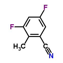 3,5-二氟-2-甲苯甲腈结构式