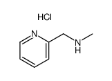 N-甲基-1-(吡啶-2-基)甲胺二盐酸盐结构式