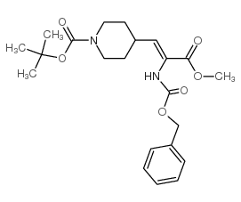 1-boc-4-(2-cbz-amino-2-methoxycarbonyl-vinyl)piperidine Structure